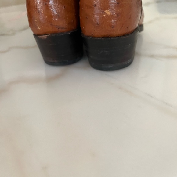 Two pair of Lucchese Ostrich skin boots.  PRICING IS PER PAIR. - Picture 4 of 10
